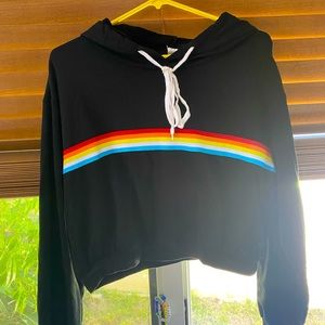 PRIDE CROPPED HOODIE SIZE L